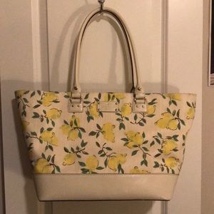 Kate Spade Lemon Canvas Tote/Purse